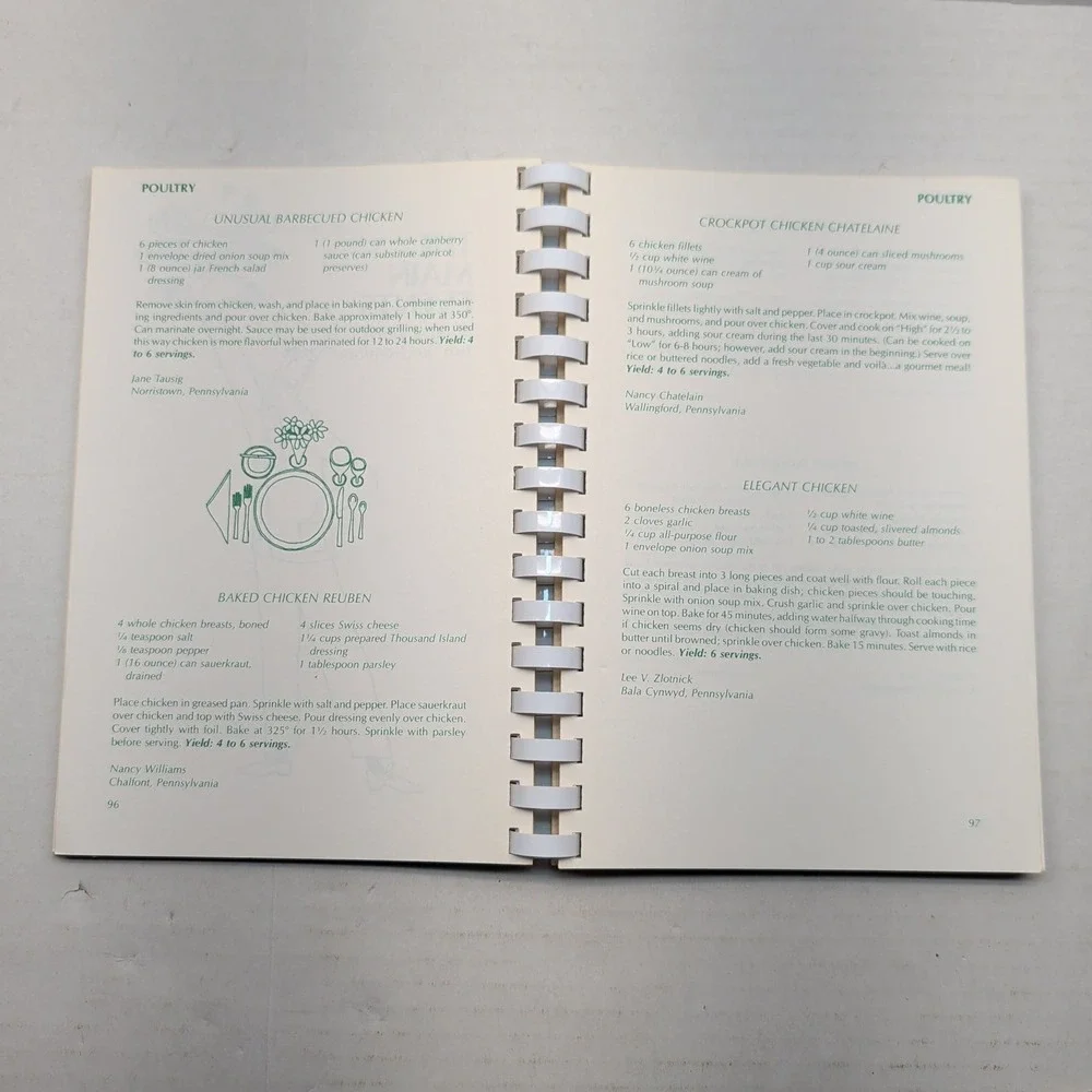 New Inspirations From The Kitchen Cookbook 1986 Cystic Fibrosis Foundation PA NJ